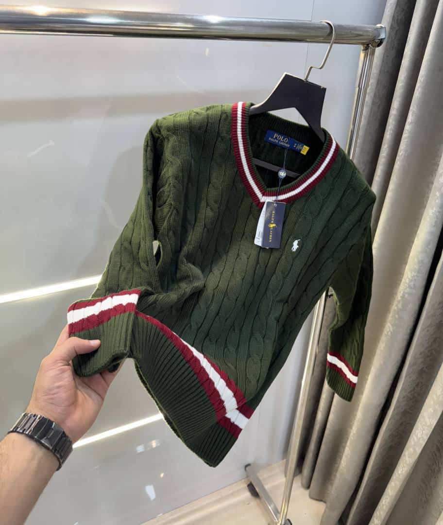 Ralp h Lauren Bottle Green Knitted Premium Pull Over Secondary image