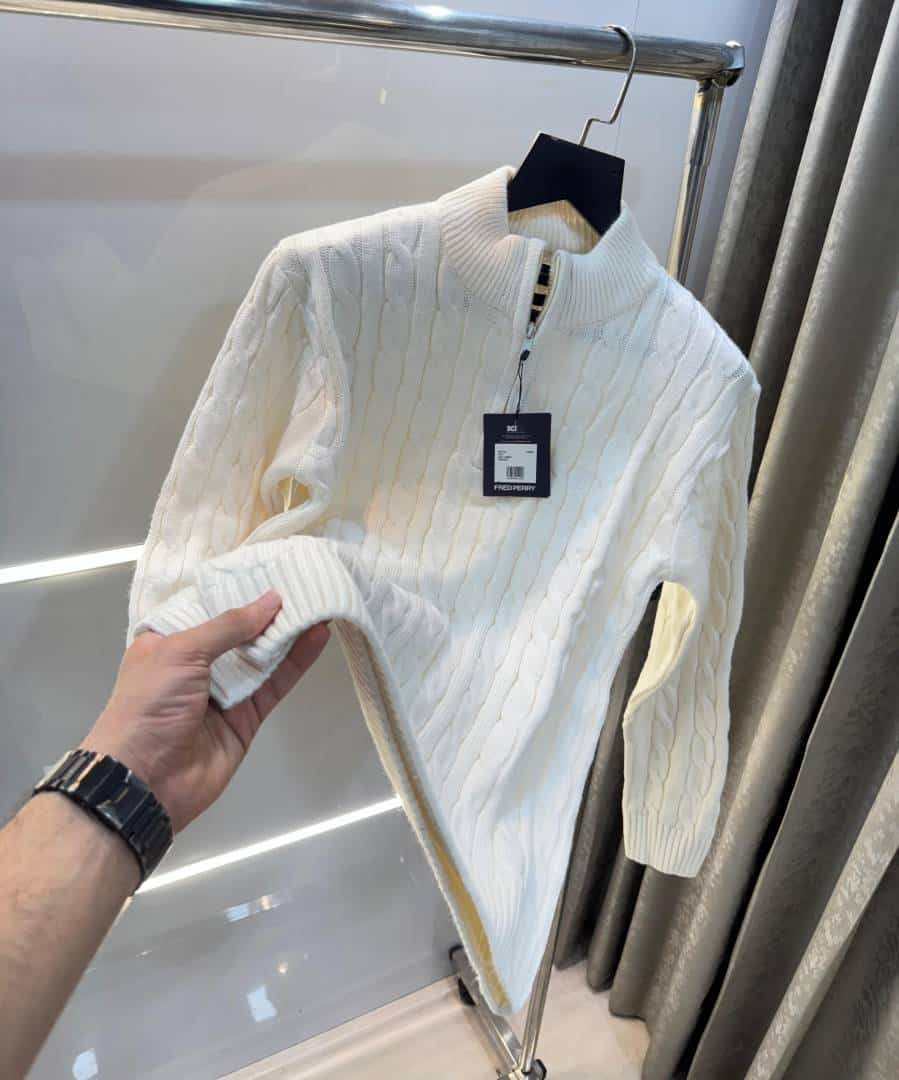 Fredperry Cream Knitted Premium Pull Over Main image