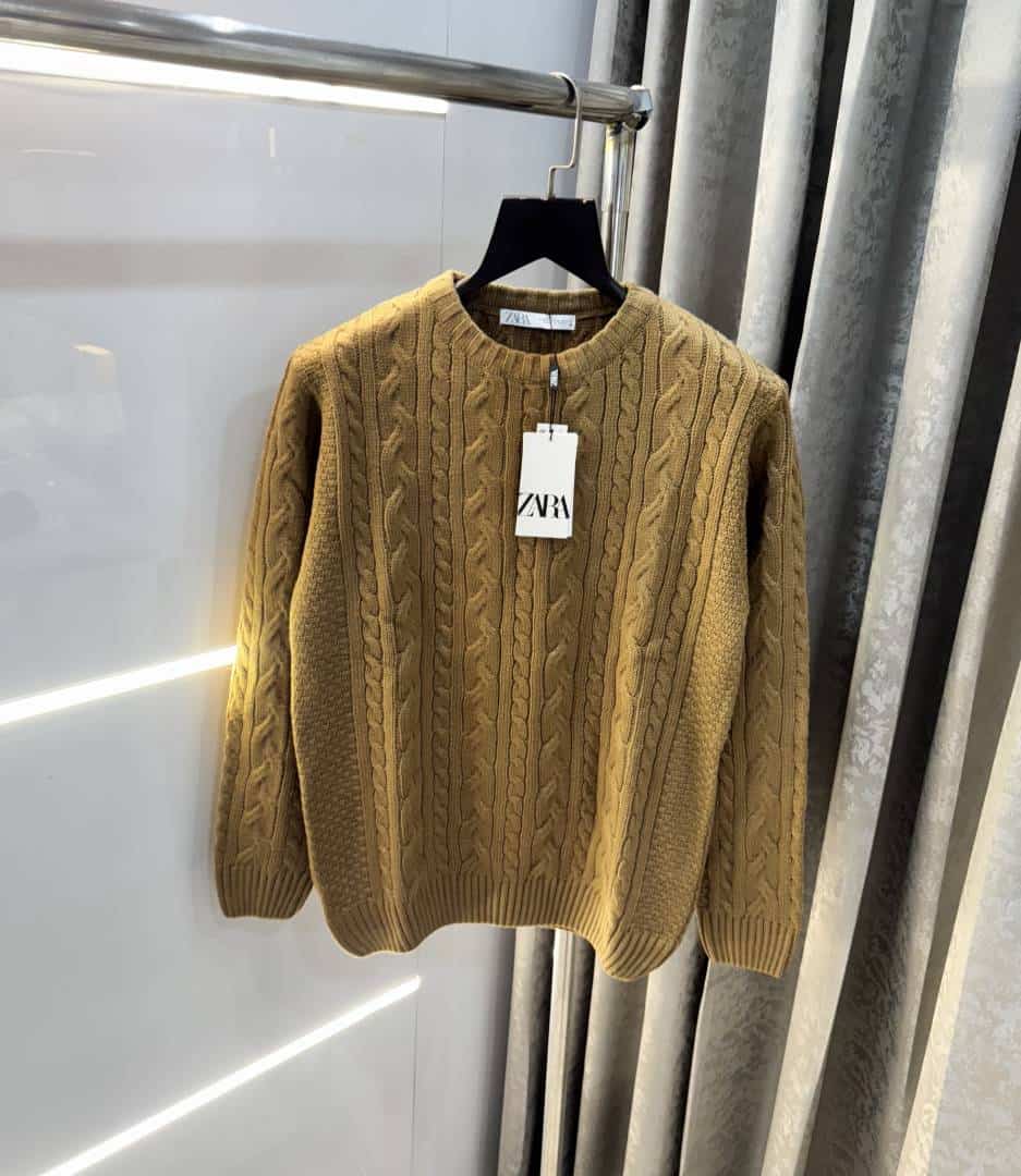 Zar a Beige Knitted Premium Pull Over Secondary image