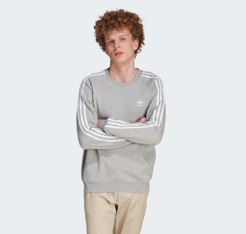 Adida s Grey Embroidery Logo Imported Sweatshirt Main image