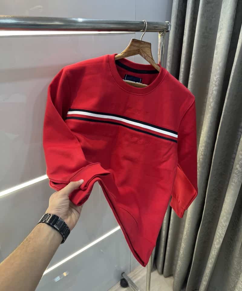 Tomm y Hilfiger Red Embroidery Logo Premium Sweatshirt Main image