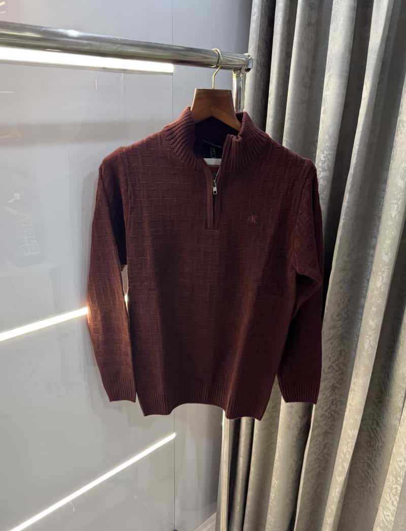 Calvin Klein Wine Knitted Premium Pull Over Secondary image
