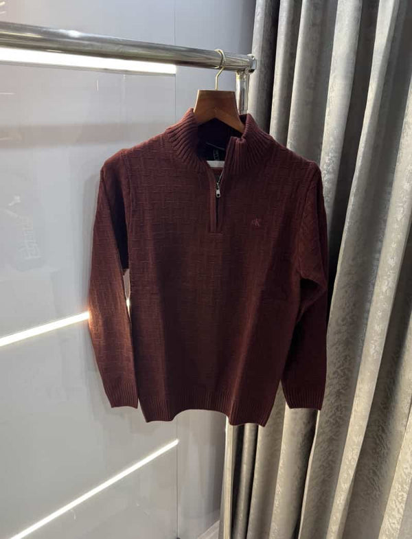 Calvin Klein Wine Knitted Premium Pull Over