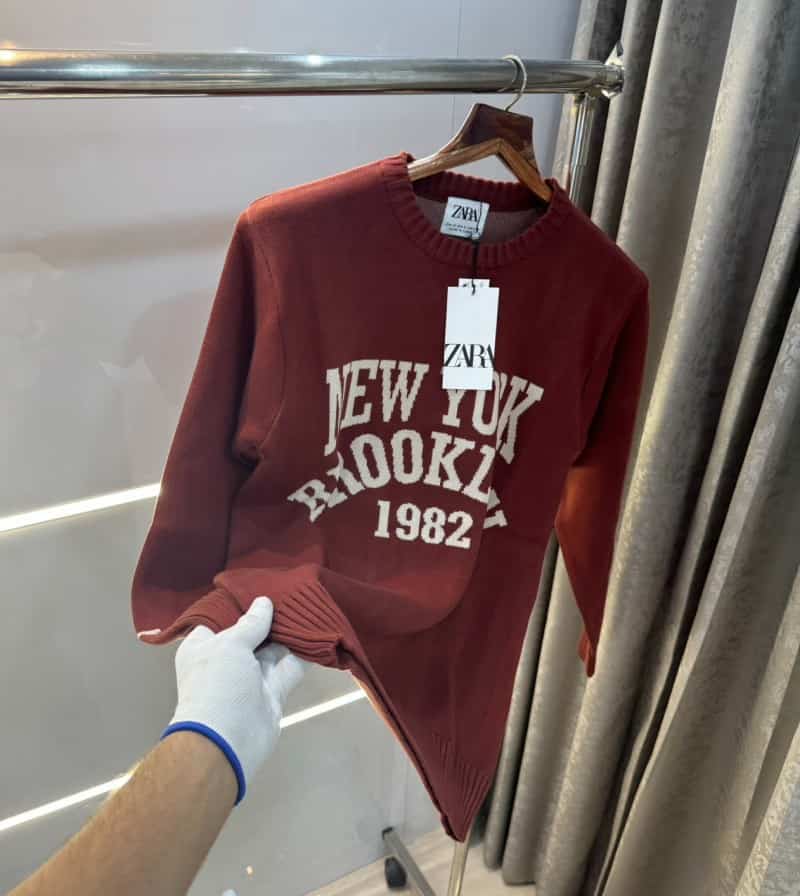 Zar a Rust Designer Knitted Premium Pull Over Main image