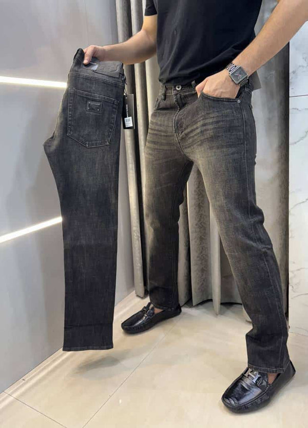 Dolce&Gabbana Carbon Pocket Logo Imported Hyperflex Denim