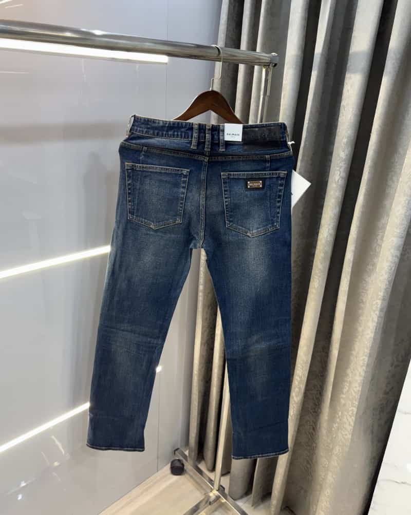 Balmai n Paris Greenish Pocket Logo Imported Denim Main image
