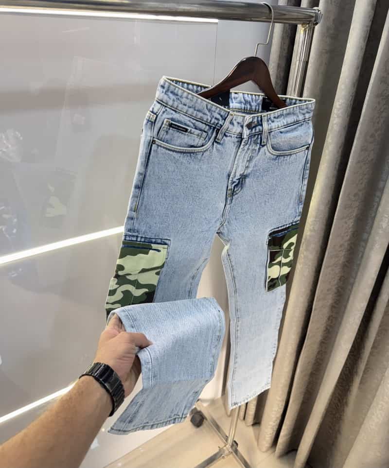 Dolce&Gabbana Sky Blue PocketLook Imported Denim