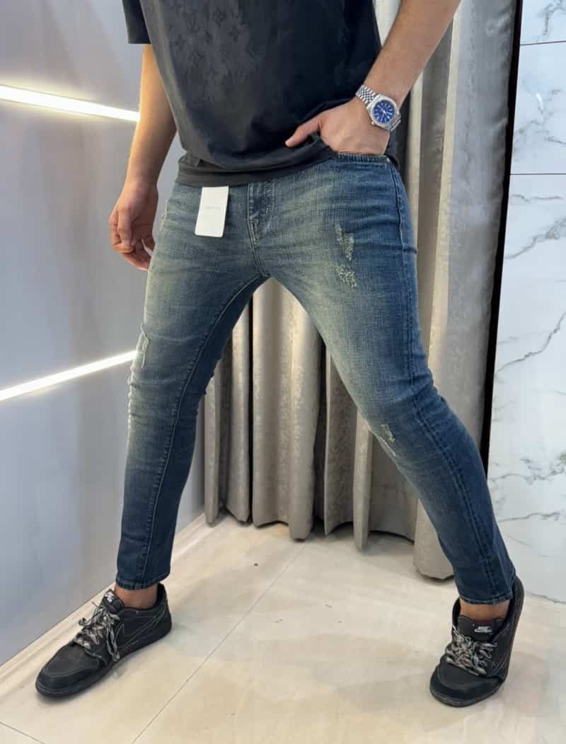 Christian Dio r Greenish Pocket Embroidery Work Imported Hyperflex Denim Secondary image