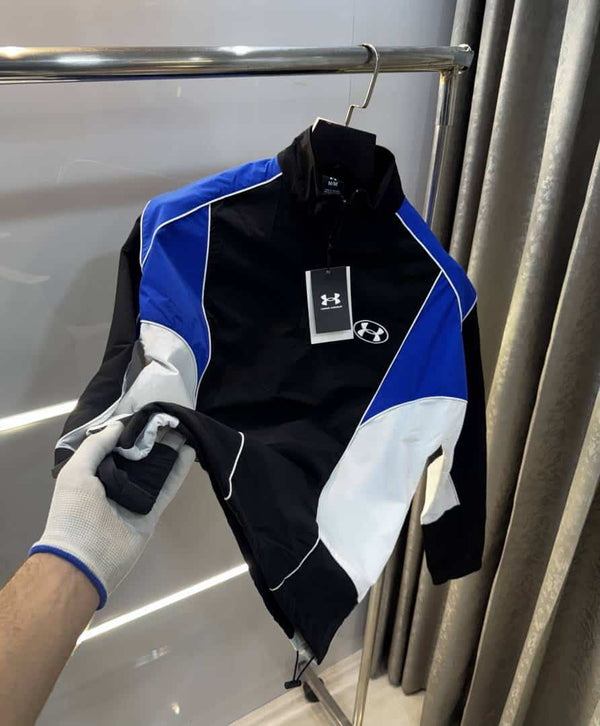 Unde r Armour Black blue  luX...ury Biker Edition WindBreaker