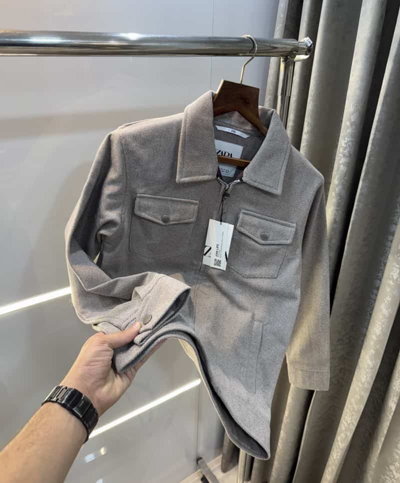 Zar a Light Beige Classic Premium Bomber Jacket Secondary image