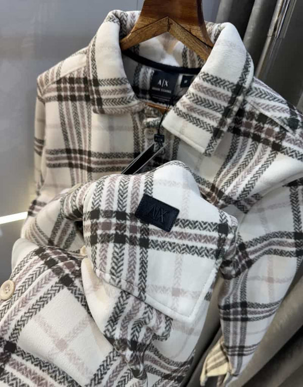 Arman i Exchange Cream Checks Premium Imported Shacket