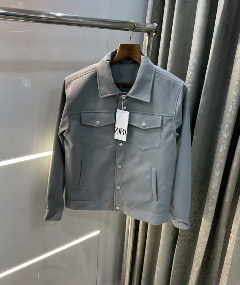 Zar a Steel Grey Premium Classic Bomber Jacket Main image