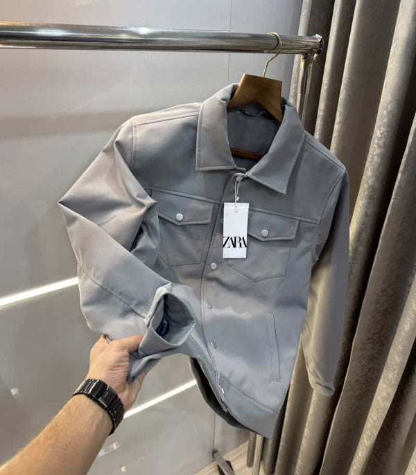 Zar a Steel Grey Premium Classic Bomber Jacket