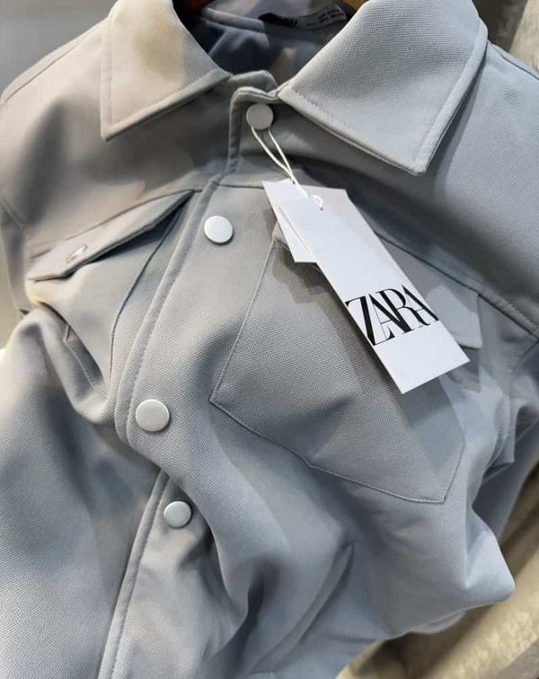 Zar a Steel Grey Premium Classic Bomber Jacket