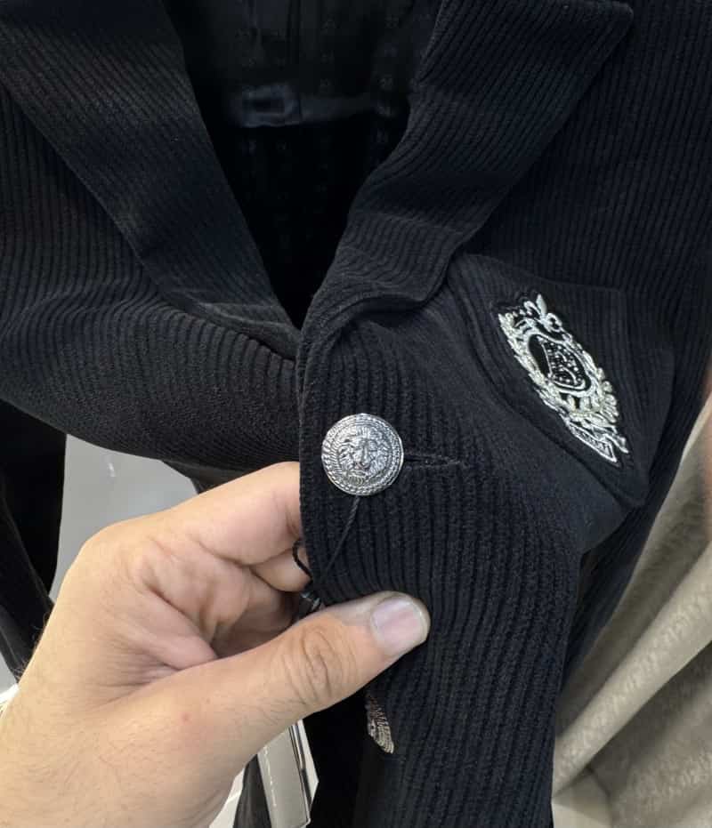 Balmai n Paris Black Embroidery Logo Imported Premium Blazer