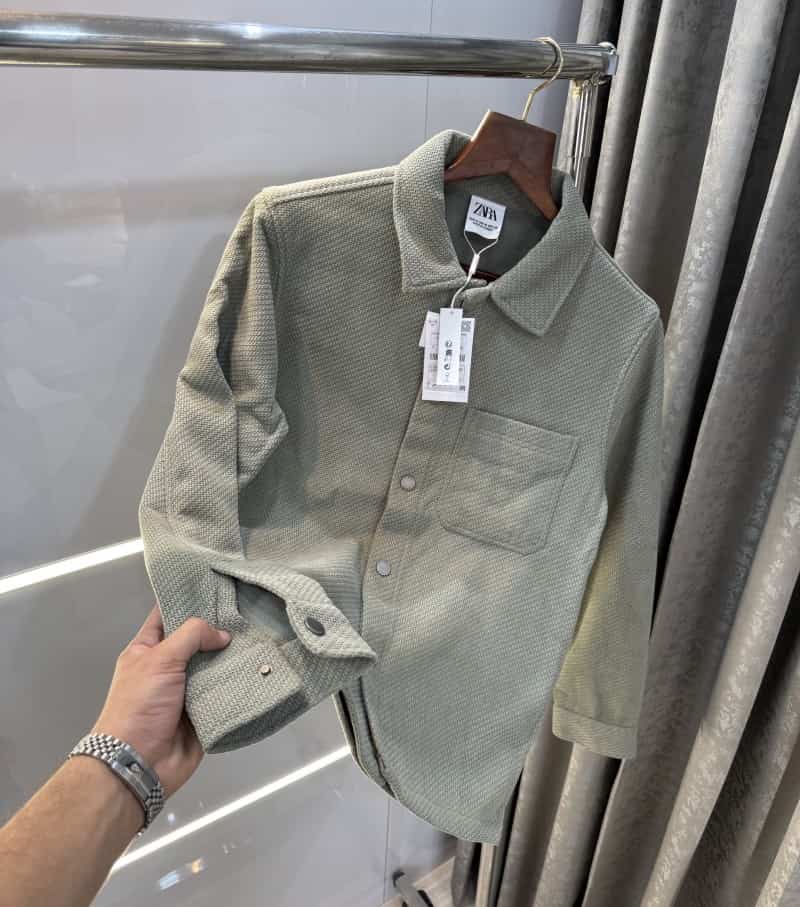 Zar a Pista Green Knitted Premium Shacket