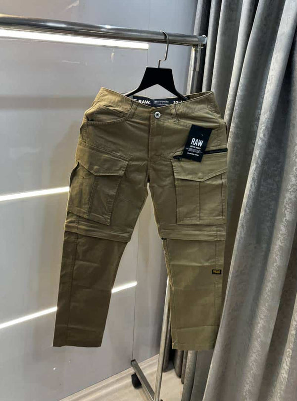 G- Star Raw Beige Convertible Shorts Premium Cargo