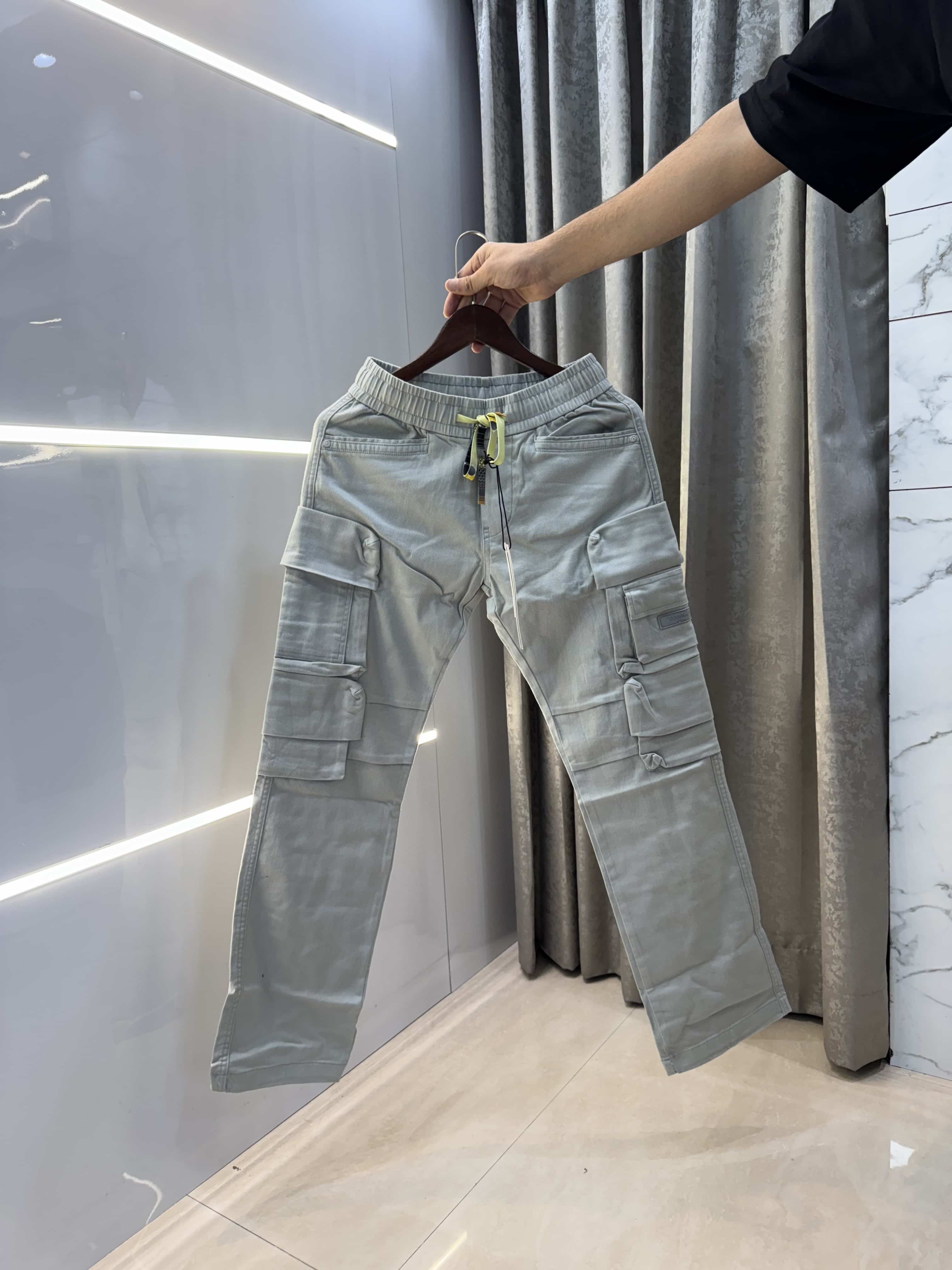 Essentia l Light Grey Imported Baggy Cargo Main image