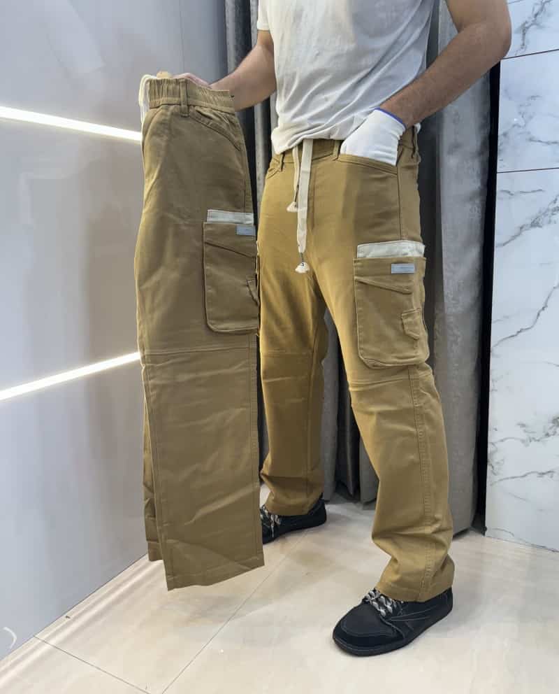Essentia l Dark Khakhi Premium Imported Baggy Cargo Main image