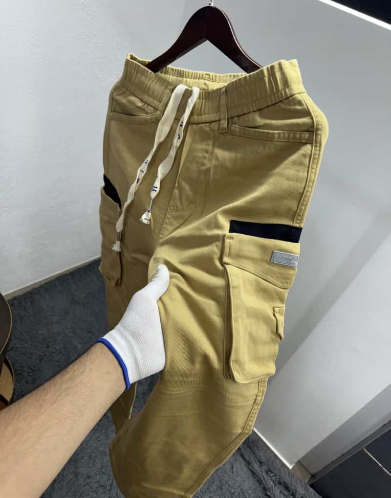 Essentia l Beige Premium Imported Baggy Cargo Secondary image