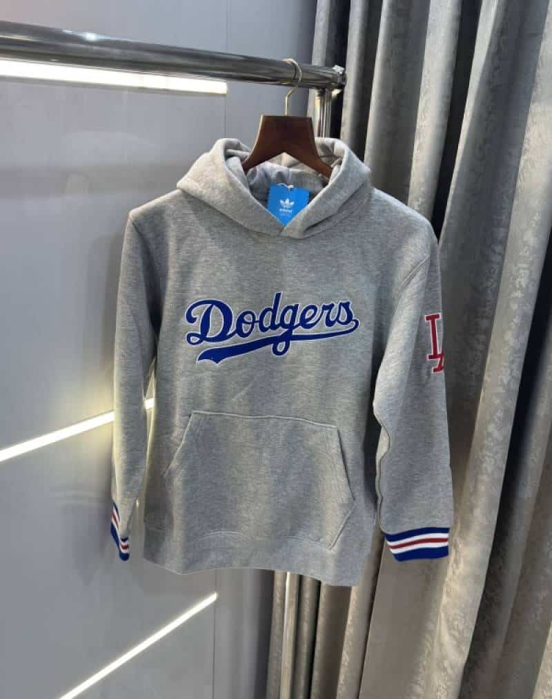 Adida s Dodgers Edition Grey Embroidery Logo Imported Hoodie Main image