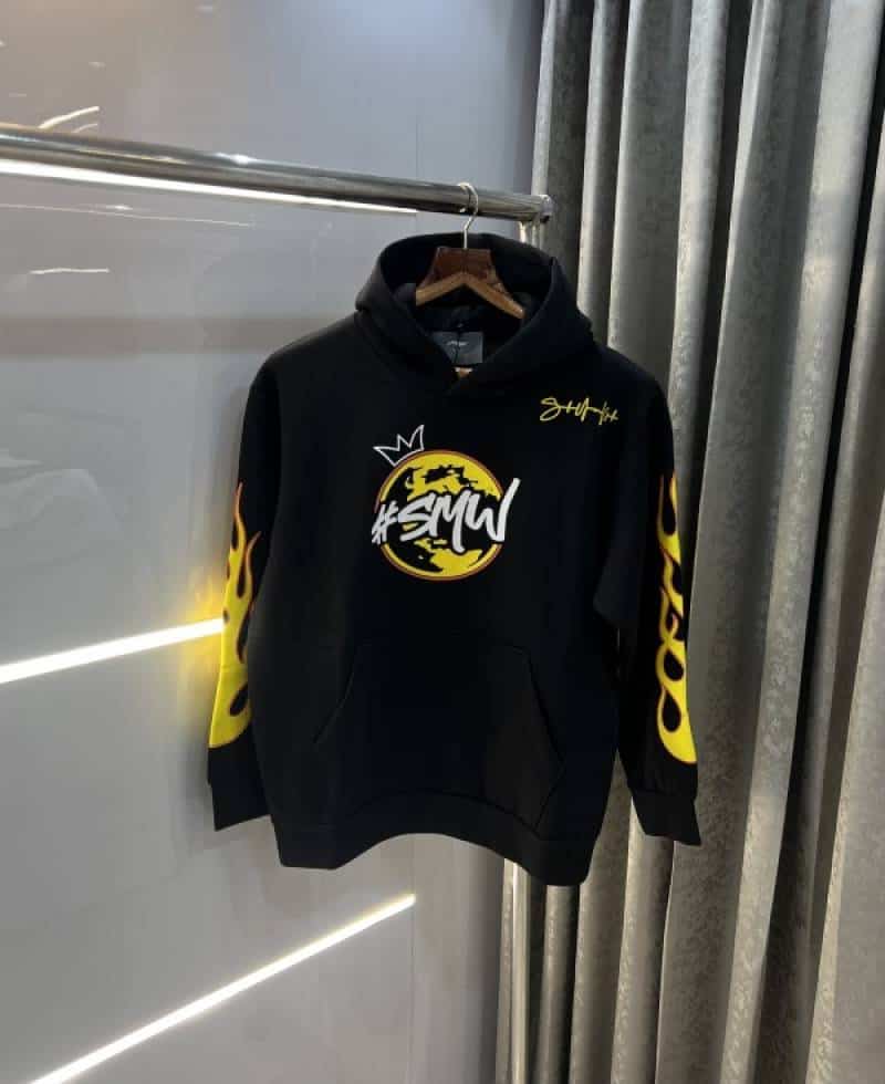 Moosedrilla Black All Over Printed Sidhu Edition Imported Hoodie Secondary image