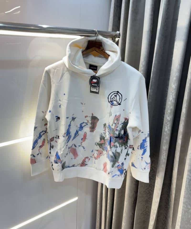 Air JORdan White Printed Imported Premium Hoodie Secondary image