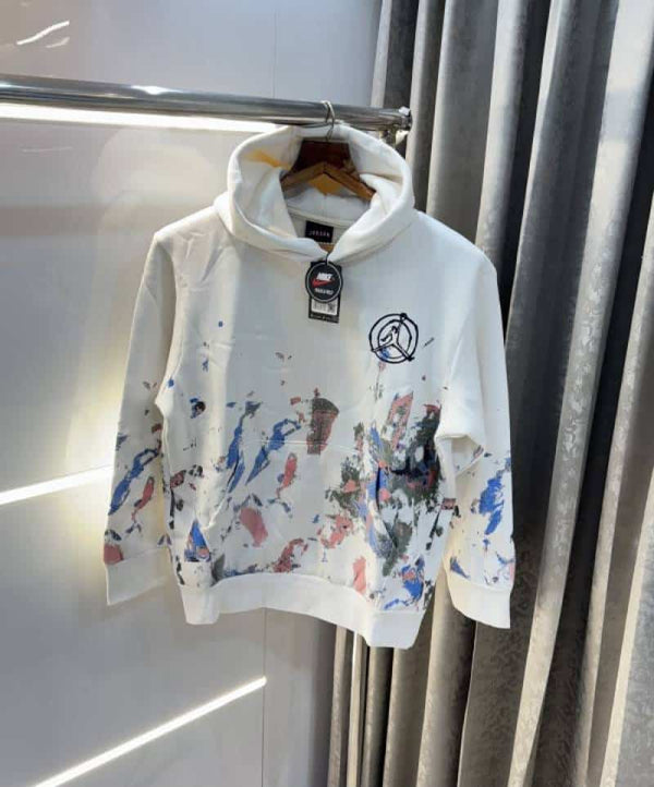 Air JORdan White Printed Imported Premium Hoodie
