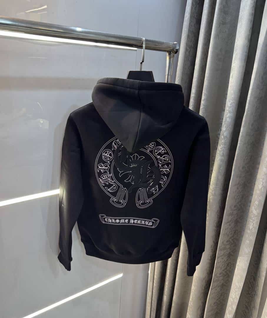 Chrome Heart s Black Logo Work Imported Hoodie Main image