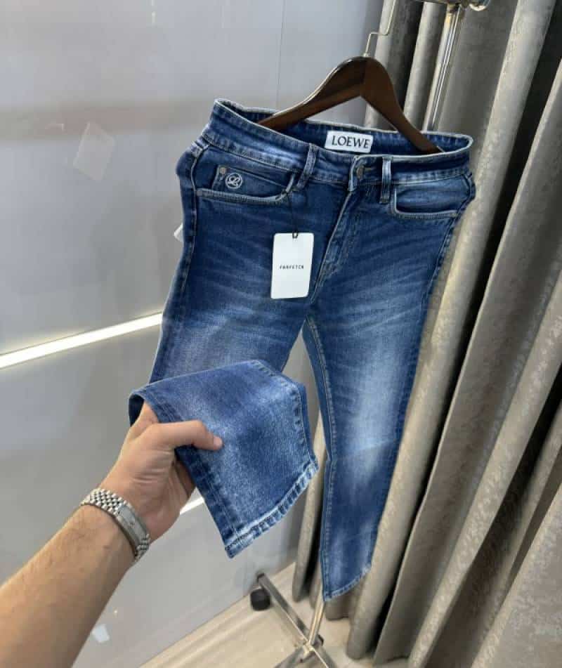 LoeWe Blue Embroidery Logo Imported Denim Secondary image