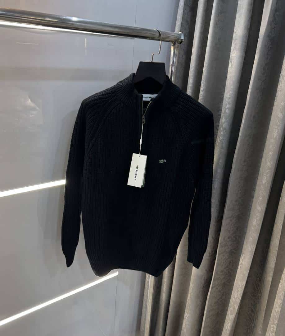 Lacost e Black Embroidery Logo Imported Knitted Premium Pull Over Secondary image