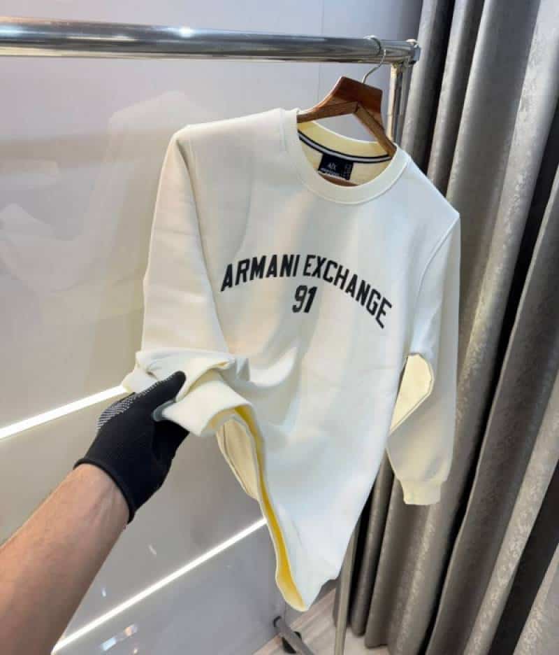 Arman i Exchange Cream Logo Print Premium Classic Sweatshirt Main image