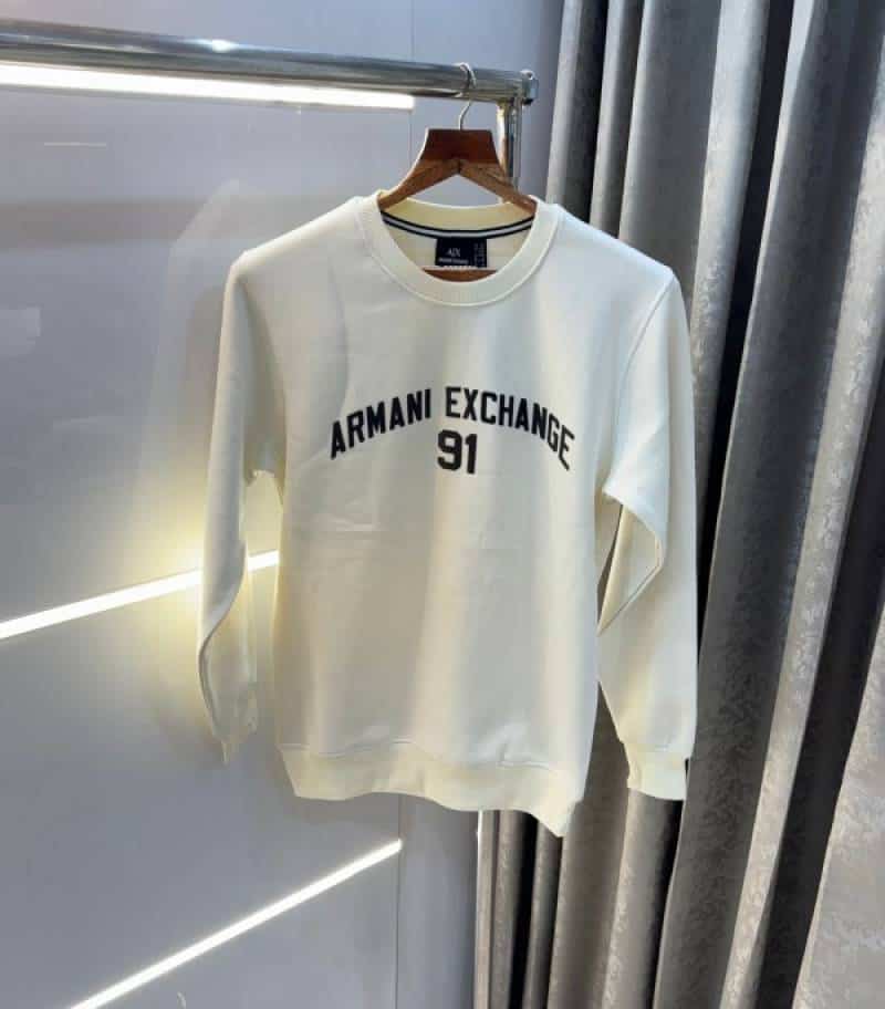 Arman i Exchange Cream Logo Print Premium Classic Sweatshirt Secondary image
