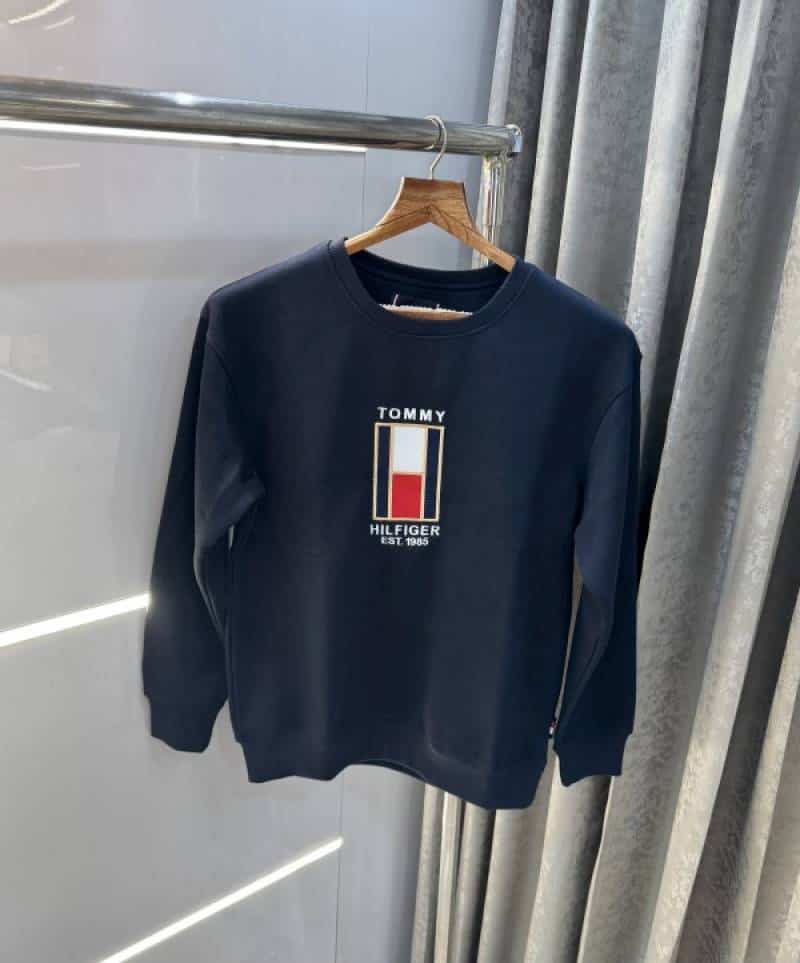 Tommy.  Hilfiger Navy Blue Embroidery Logo Premium Sweatshirt Secondary image