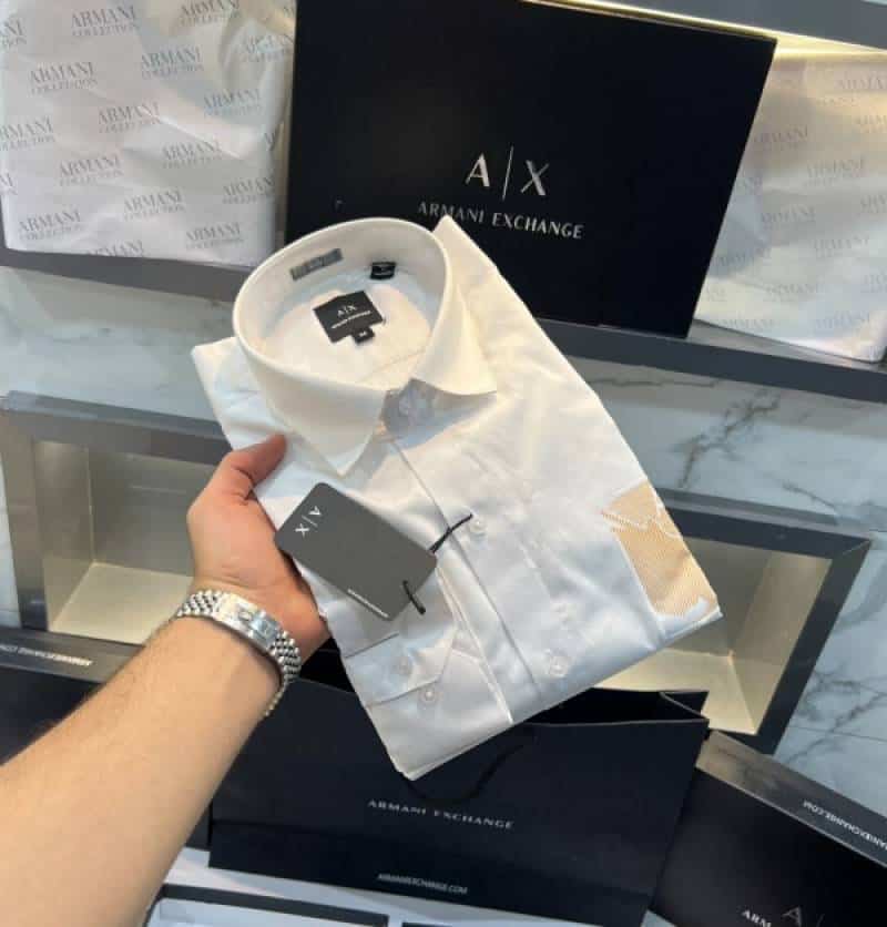 Arman i EXchange WhiteA Logo Print Shirt With Premium Box Packing And Carry Bag Main image