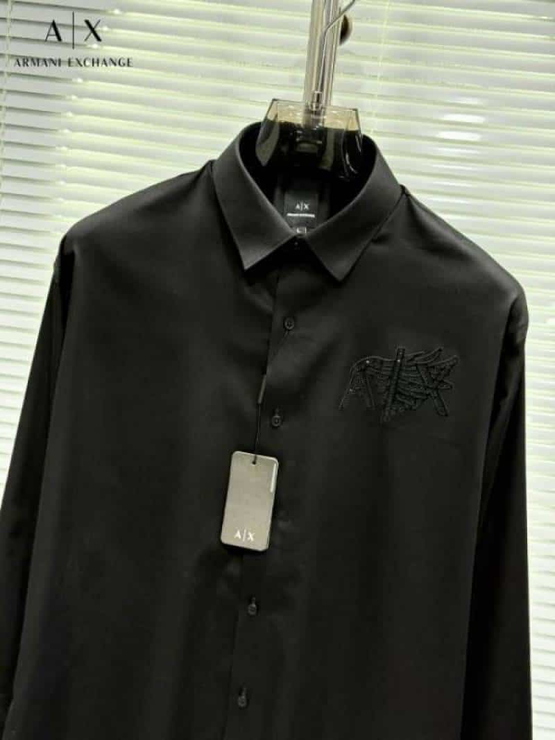 Arman i E·xchange Black EmB0Ssed Logo Shirt With Premium Box Packing Main image