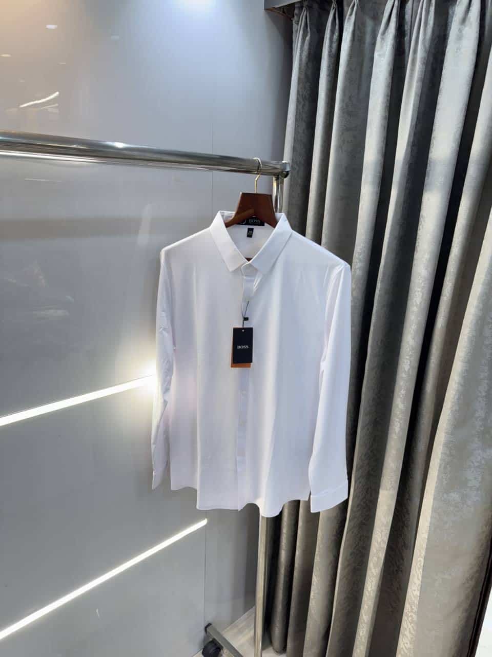 hugo BO5S White Premium Imported Shirt Secondary image