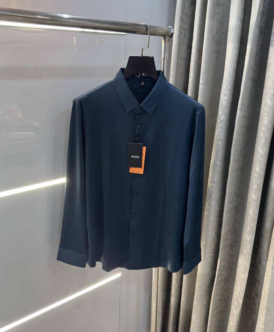 hU9O BO55 navyy Blue Premium Imported Shirt