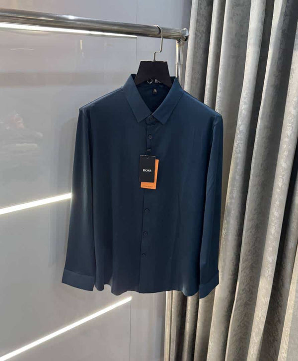 hU9O BO55 navyy Blue Premium Imported Shirt