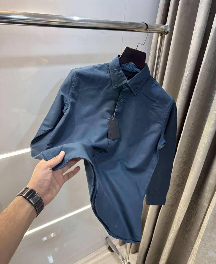 All Saints Petrol Blue Embroidery Logo Premium Shirt Main image