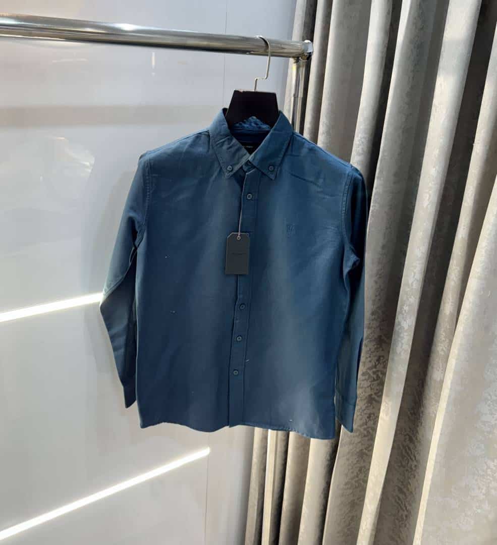 All Saints Petrol Blue Embroidery Logo Premium Shirt Secondary image