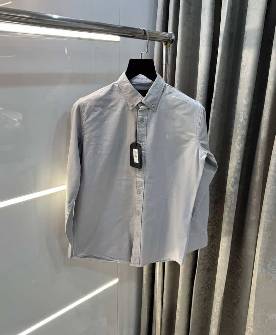 All Saints Light Grey Embroidery Logo Premium Shirt Secondary image