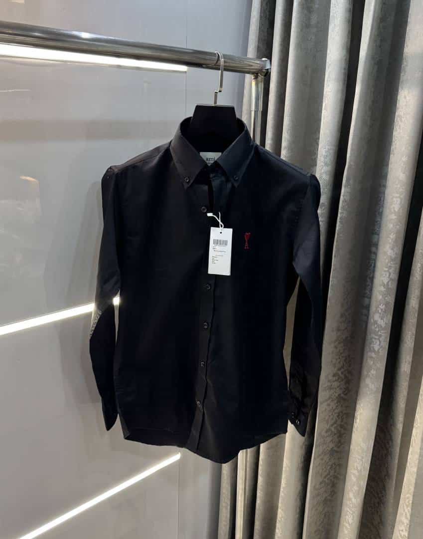 Ami Paris Black Embroidery Logo Premium Shirt Secondary image