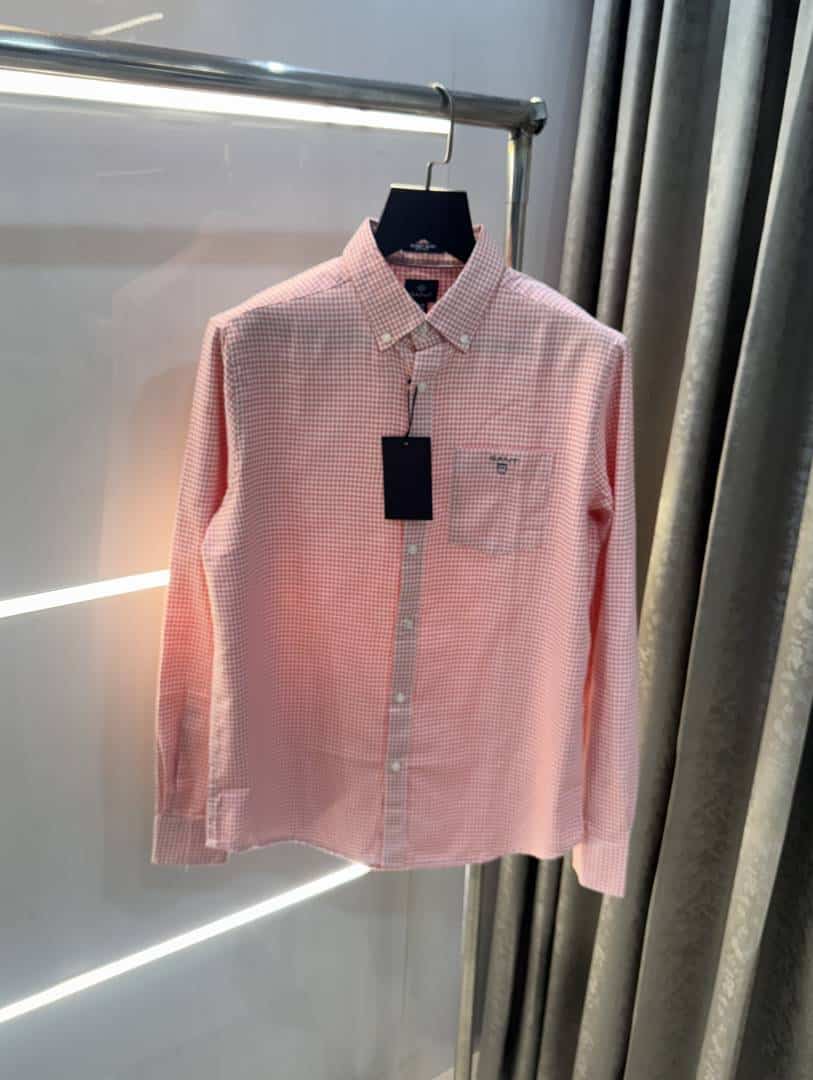 Gan t Pink Small Checks Premium Classic Shirt Secondary image