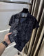 Louis Vuitton Black Printed Imported Half Shirt