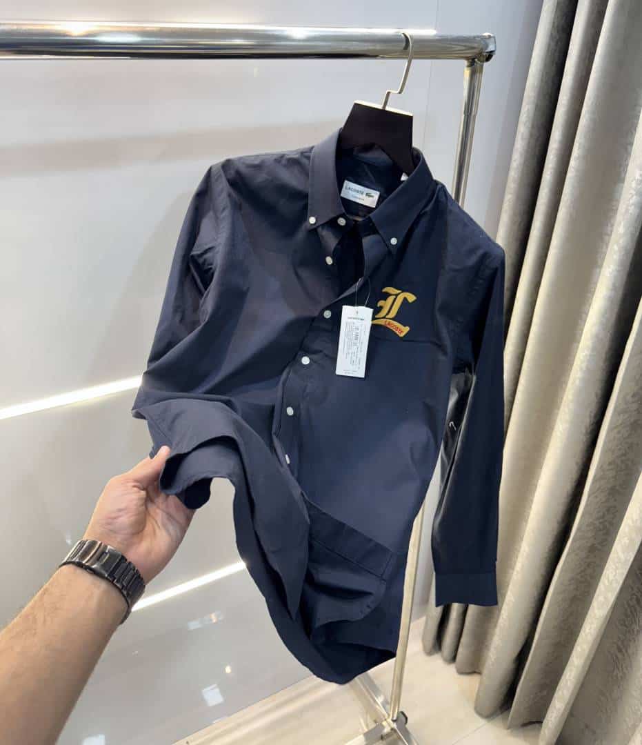 Lacost e Navy Blue Logo Work Premium Shirt