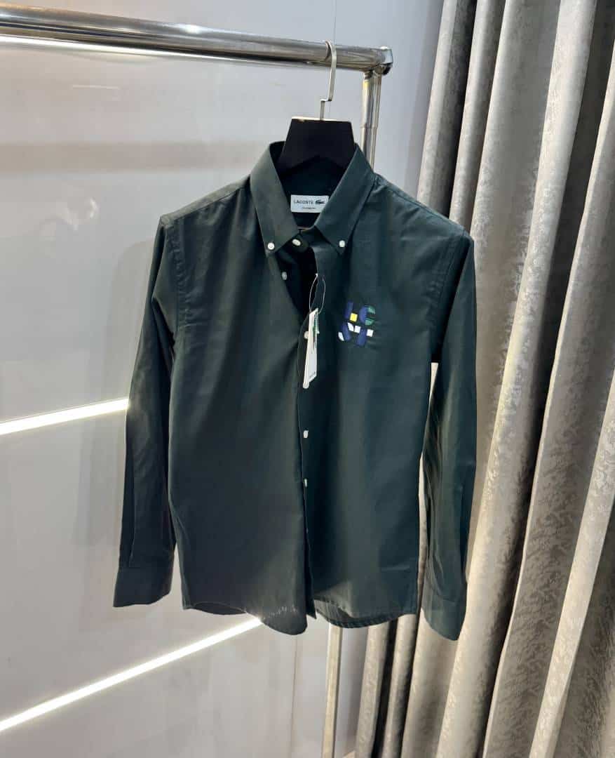 Lacost e Bottle Green Embroidery Logo Premium Shirt Secondary image