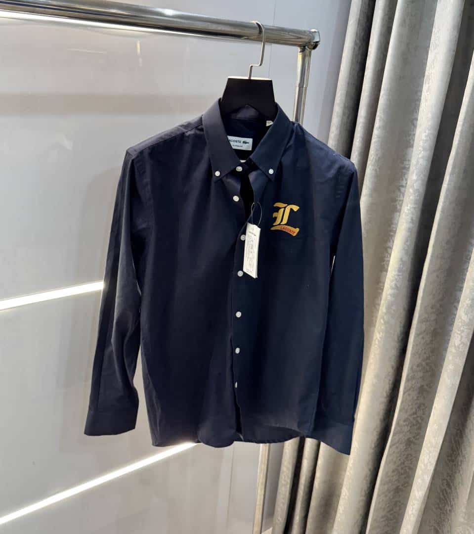 Lacost e Navy Blue Logo Work Premium Shirt
