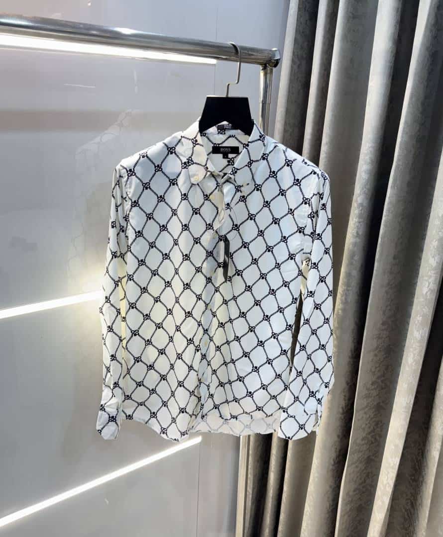 Hugo  Boss White Monogr...4M Logo Premium Shirt Secondary image