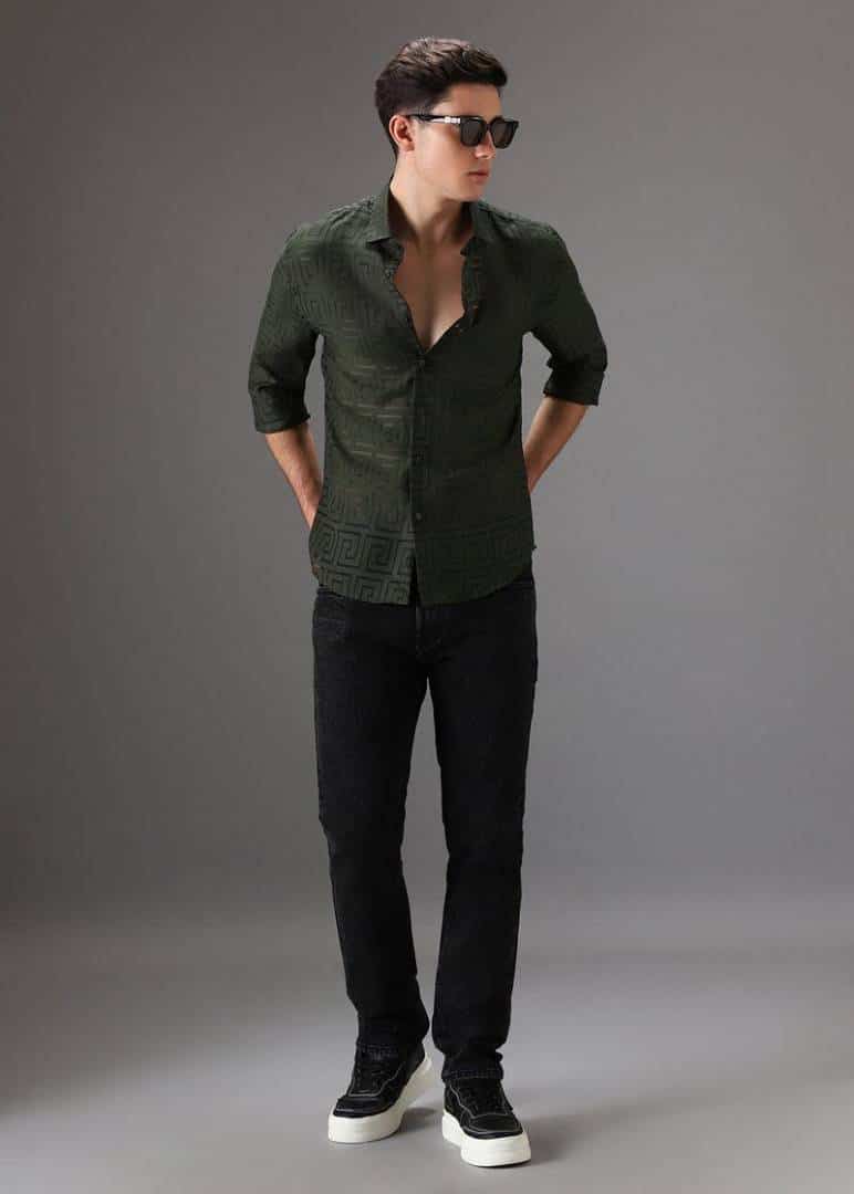 Givench y Paris Bottle Green MonogRam Premium Shirt Main image